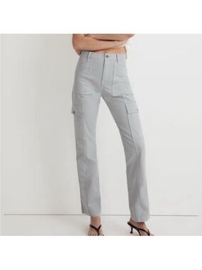 Madewell Gray Solstice The Garment Dyed '90s Straight Cargo Pant Size 27 NWOT!